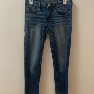 American Eagle skinny jeans, faded wash